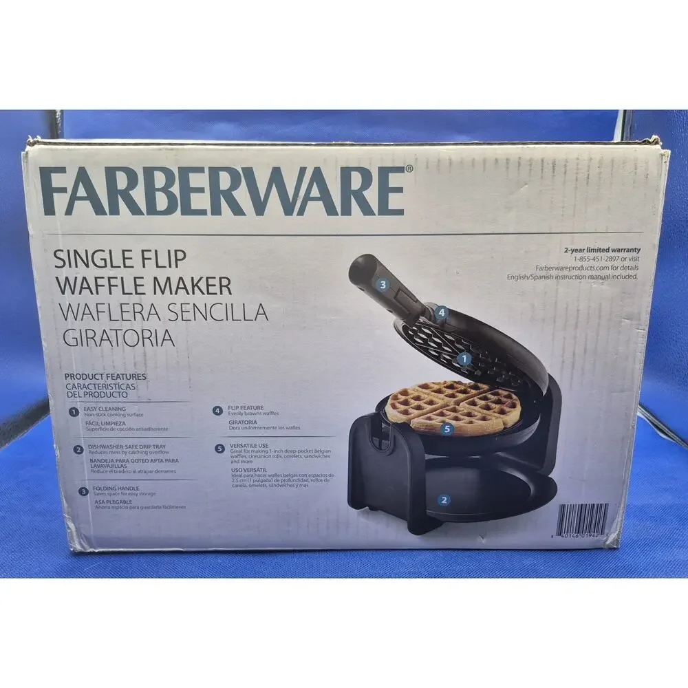 Farberware Single Flip Waffle Maker NEW in Box
